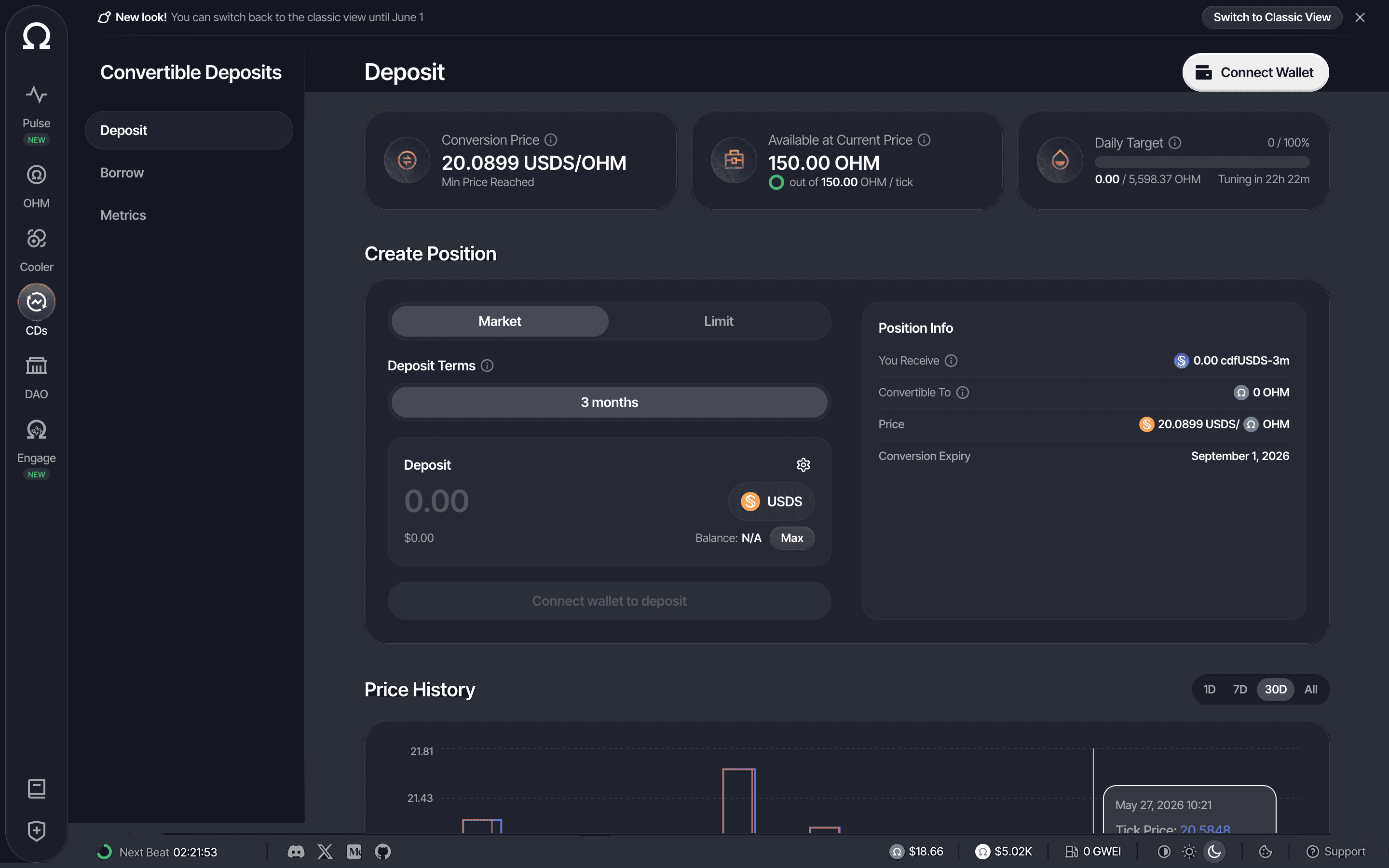Convertible Deposits screenshot