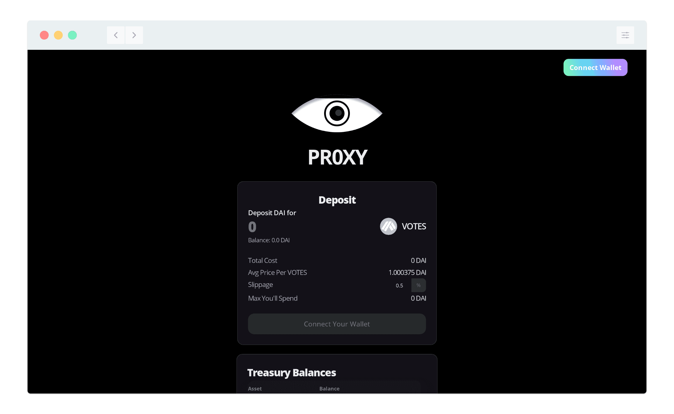 PR0XYDAO screenshot